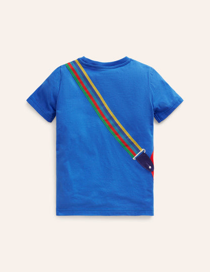 Appliqué Guitar T-shirt-Duck Egg Blue Guitar-3