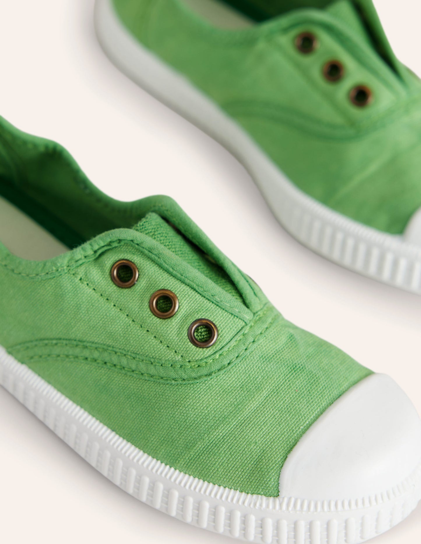 Laceless Canvas Pull-ons-Pea Green