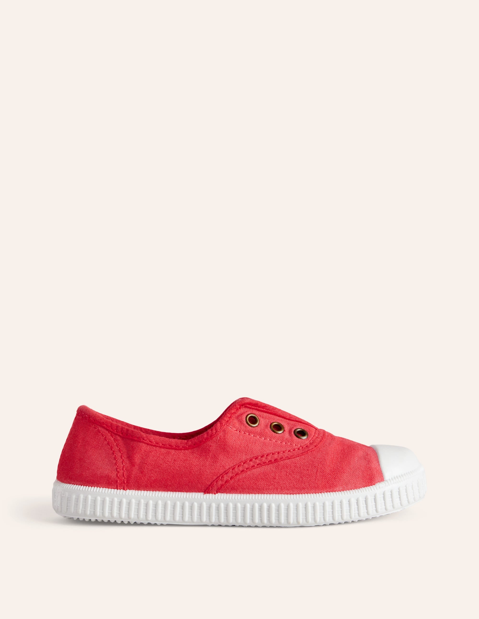 Laceless Canvas Pull-ons-Jam Red - Image 1