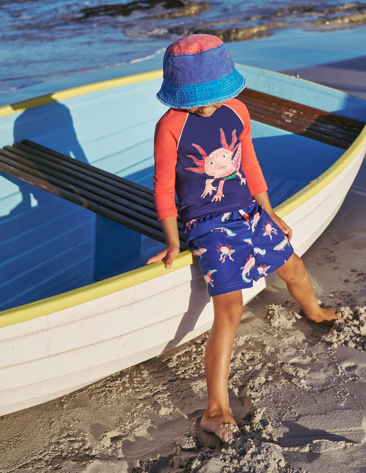Bucket Hat-Sapphire Blue Colourblock - Image 3