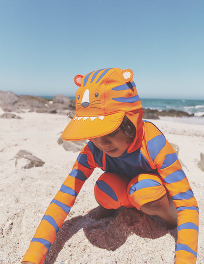 Sun Safe Swim Hat-Orange Tiger-3