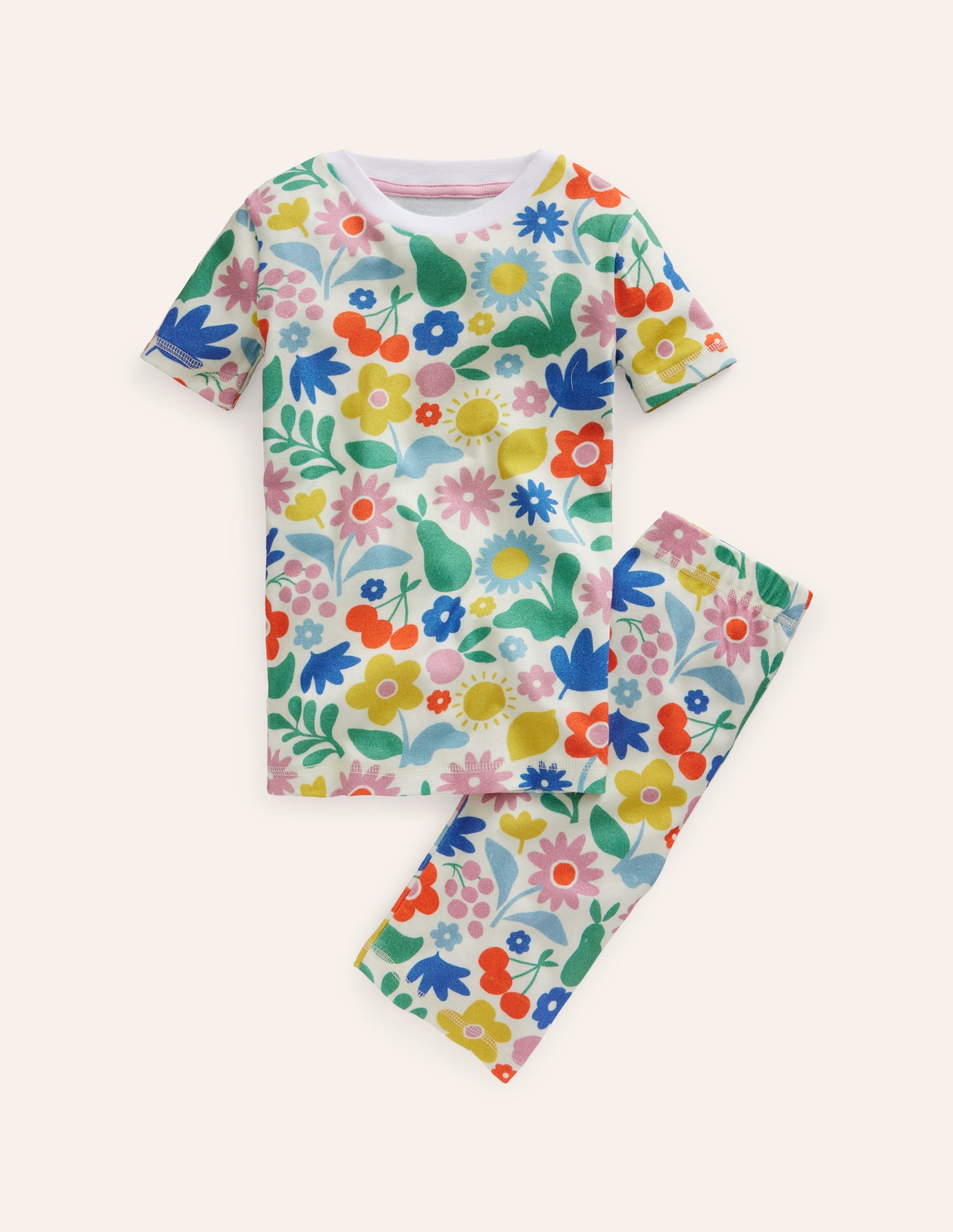 Snug Short John Pyjamas-Multi Holiday Stencil - Image 1