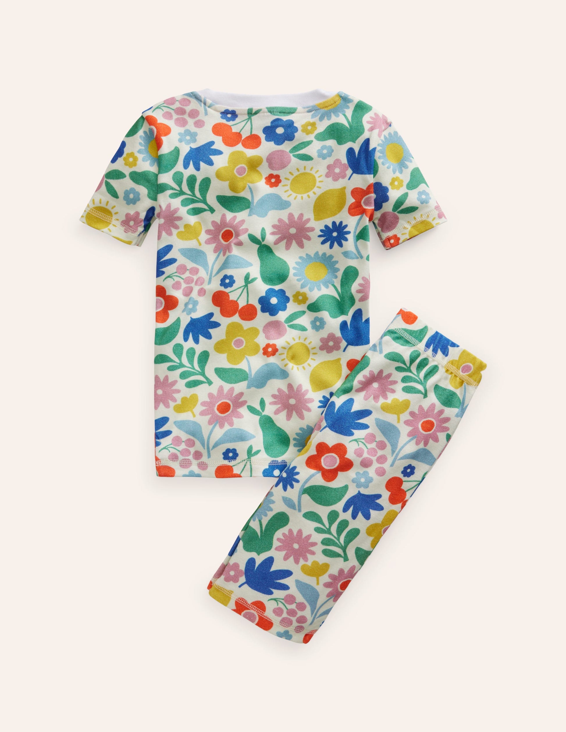 Snug Short John Pyjamas-Multi Holiday Stencil-2