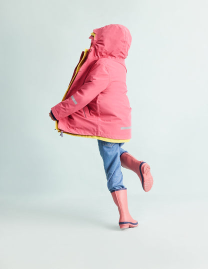 Waterproof Fisherman's Jacket-Rose Red