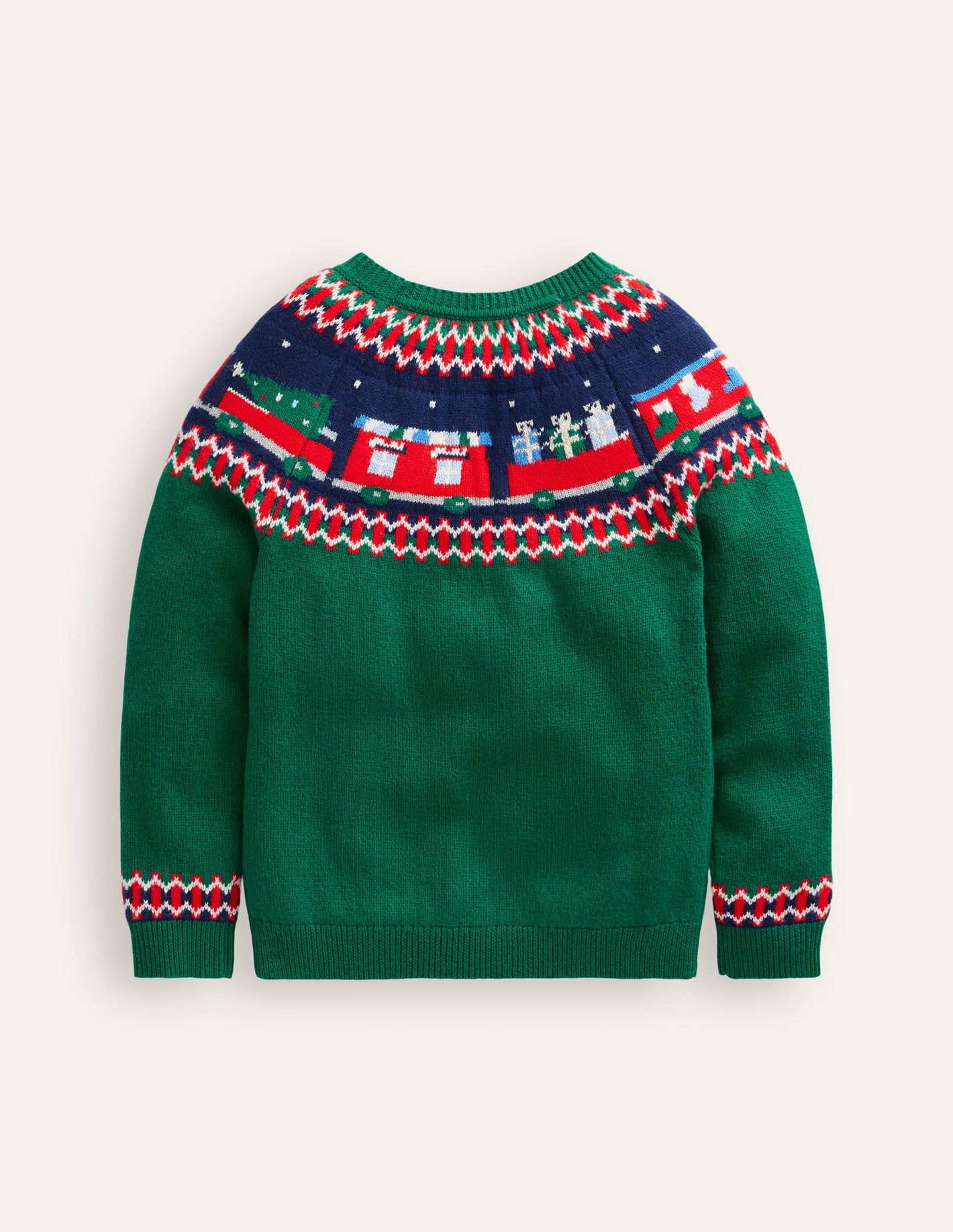 Fair Isle Jumper -Jewel Green Train