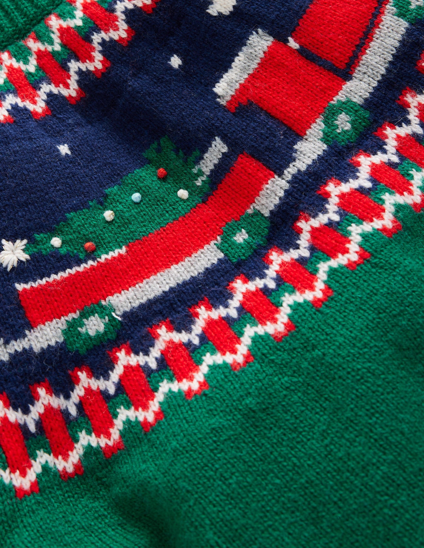 Fair Isle Jumper -Jewel Green Train