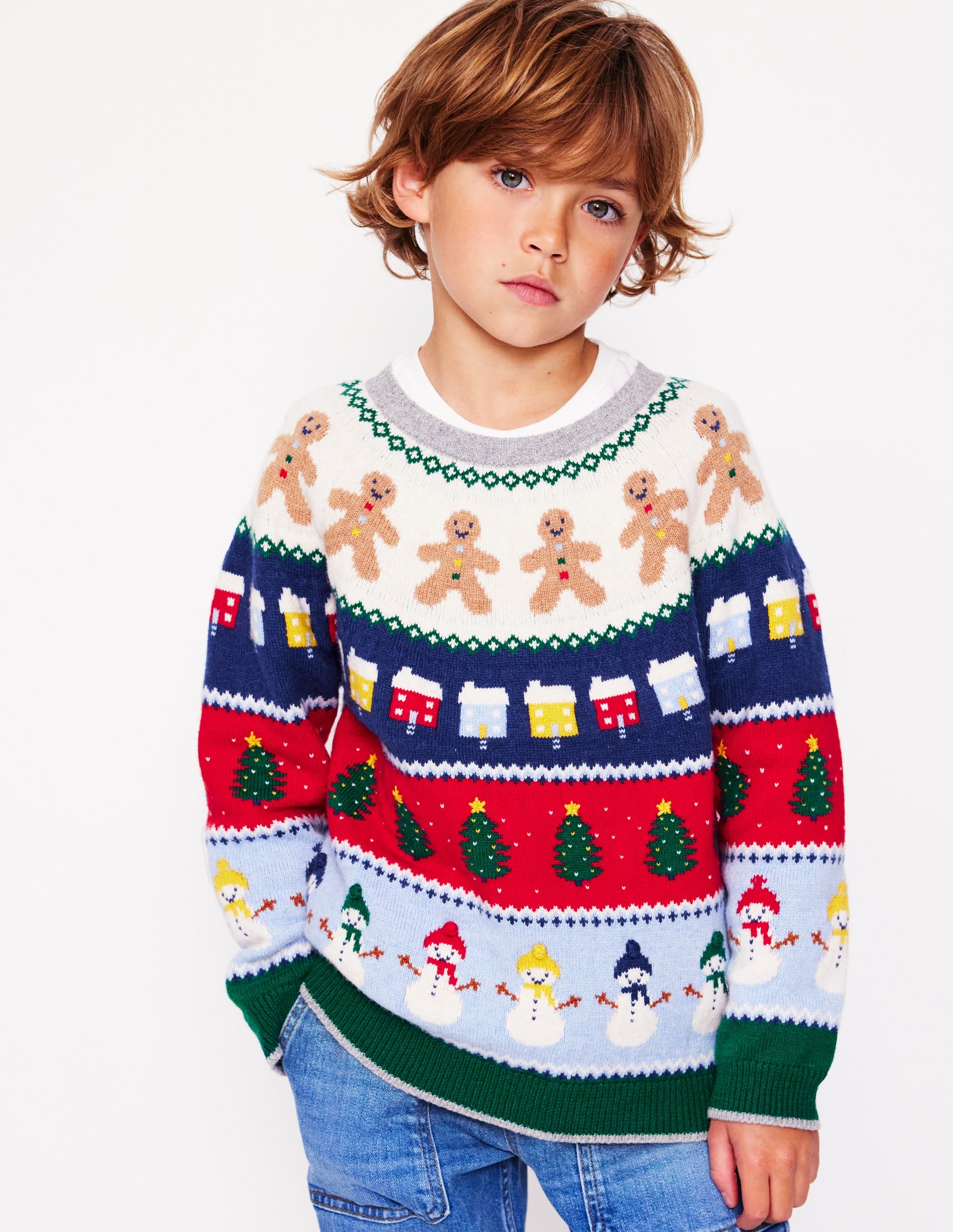 Fair Isle Jumper-All Over Christmas - Image 1