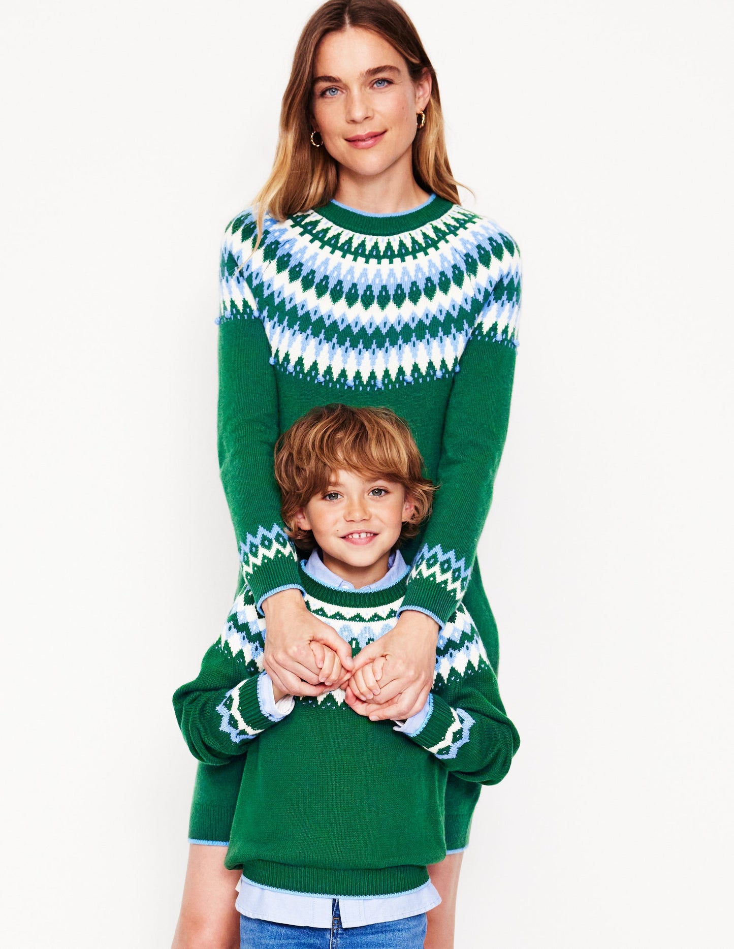 Fair Isle Jumper-Ivy Green