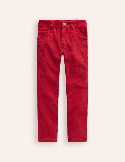 Classic Cord Trousers-Rockabilly Red-1