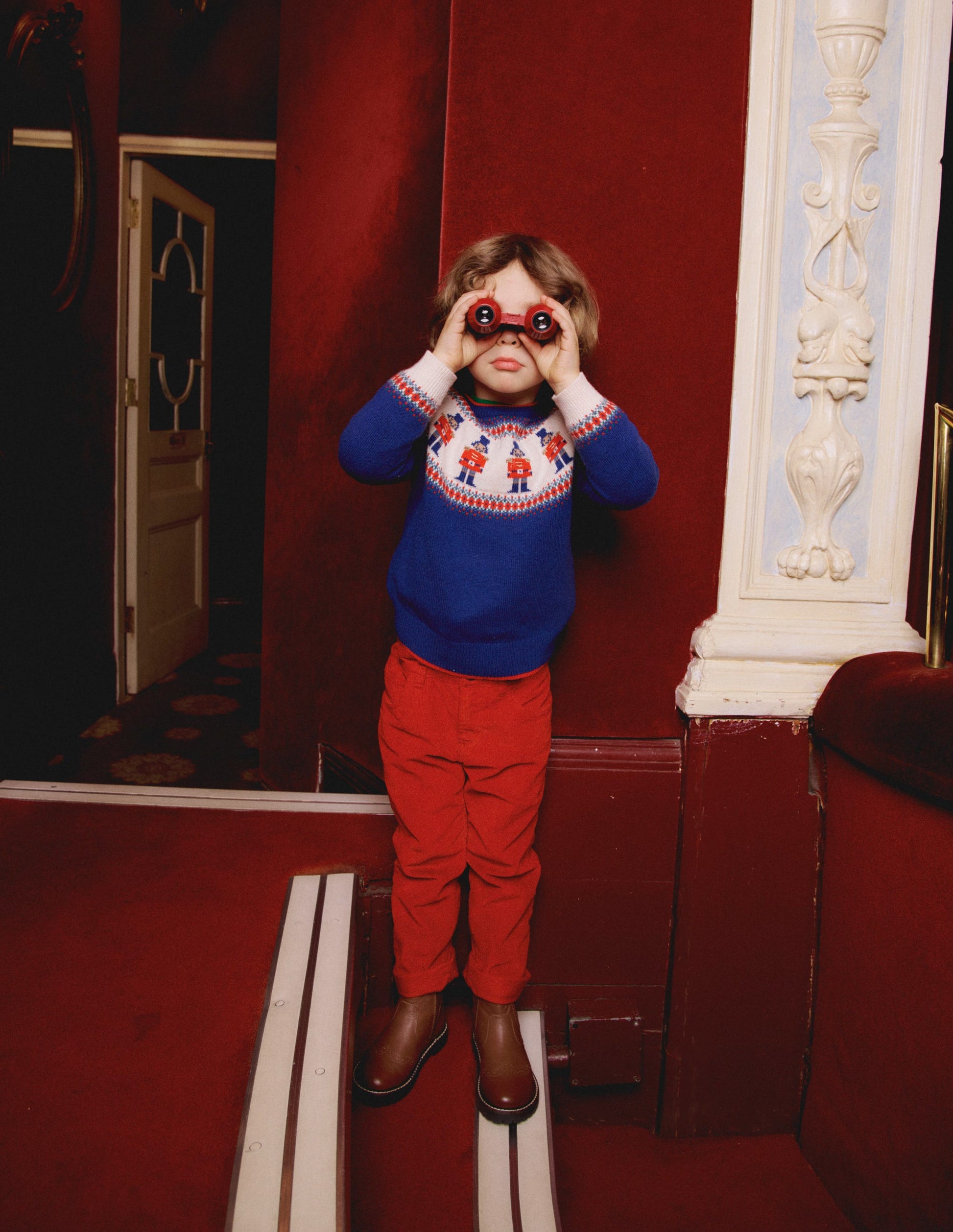 Classic Cord Trousers-Rockabilly Red-4