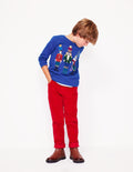 Fun Superstitch Grid T-Shirt-Sapphire Blue