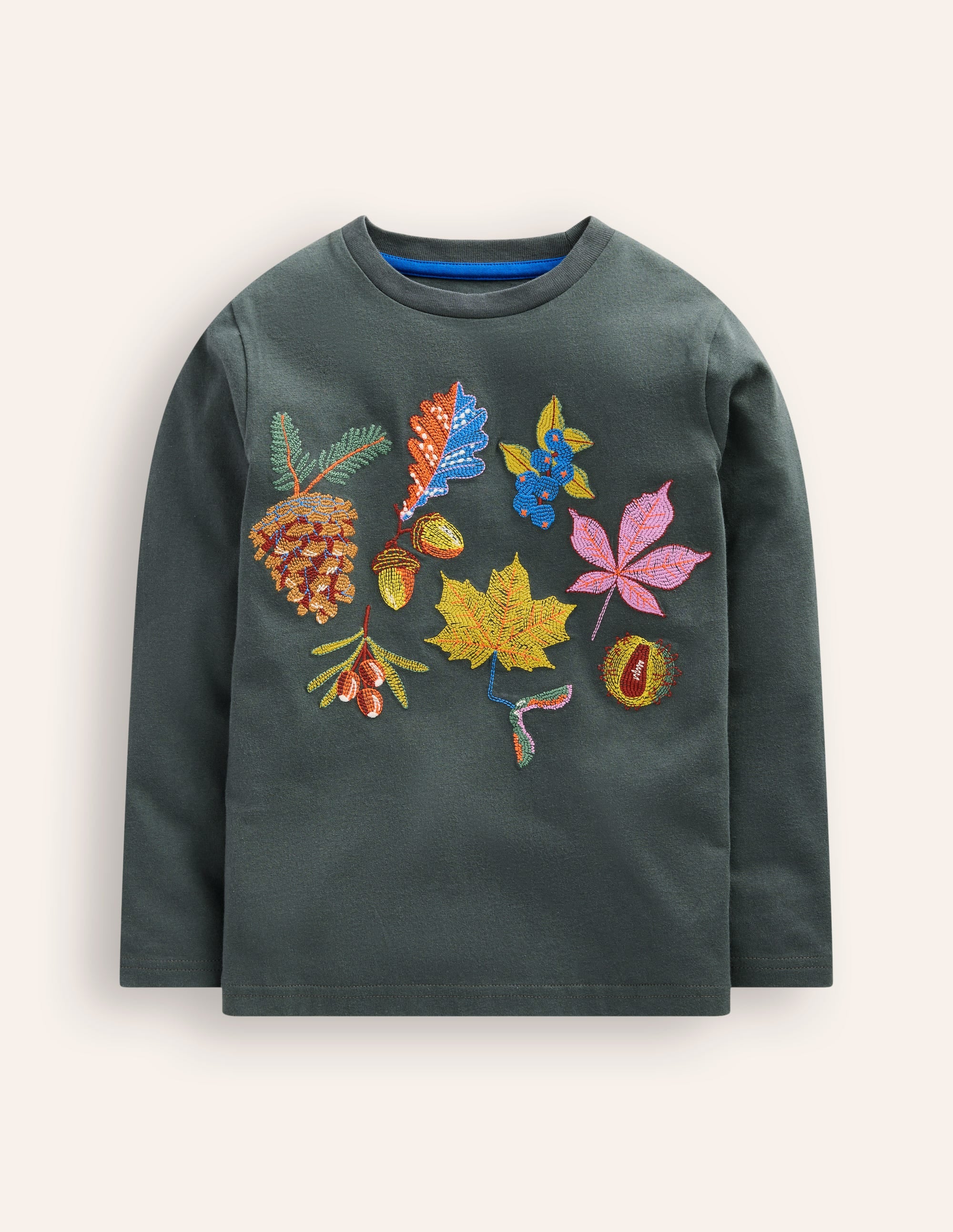 Fun Superstitch Grid T-Shirt-Smoke Autumn Leaves - Image 1
