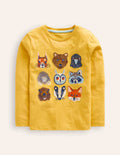 Fun Superstitch Grid T-Shirt-Honeycomb Yellow