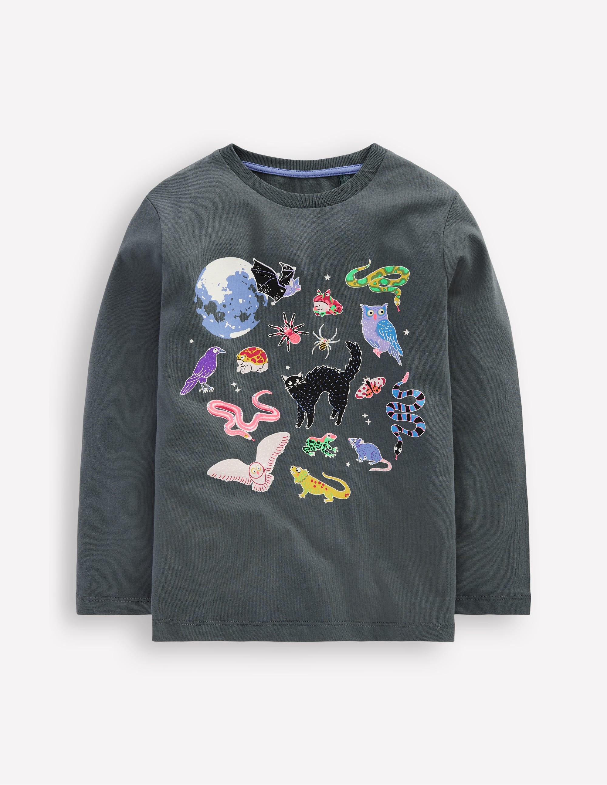 Glow-In-The-Dark T-Shirt-Smoke Grey Animals - Image 1