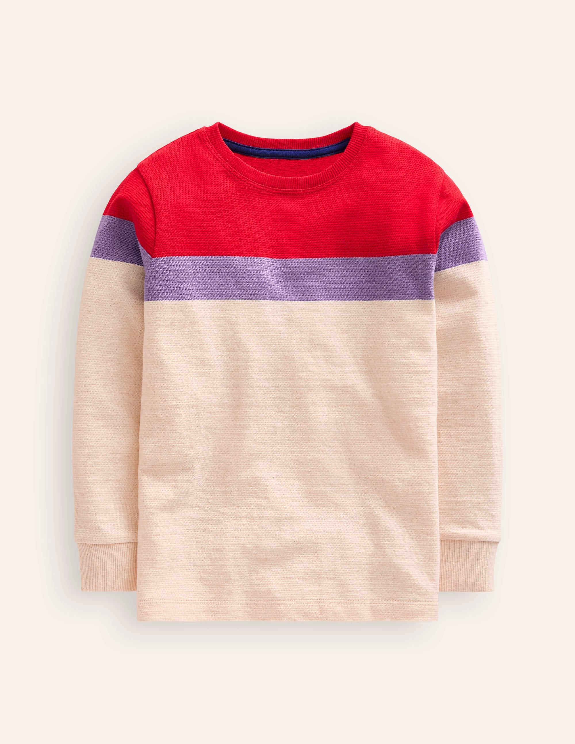 Textured T-Shirt-Poppy Red Multi - Image 1