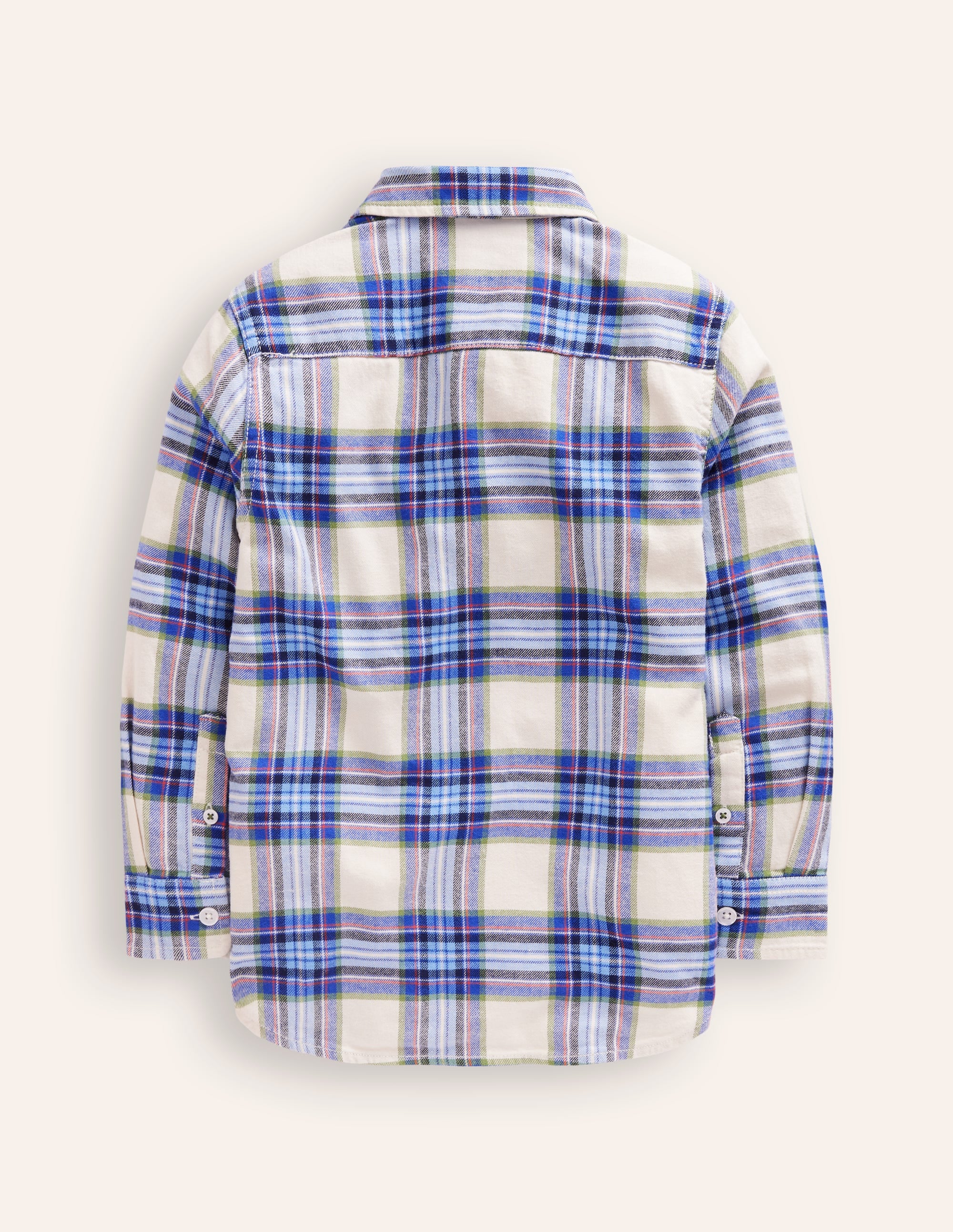 Cosy Cotton Check Shirt-Light Blue Check - Image 2