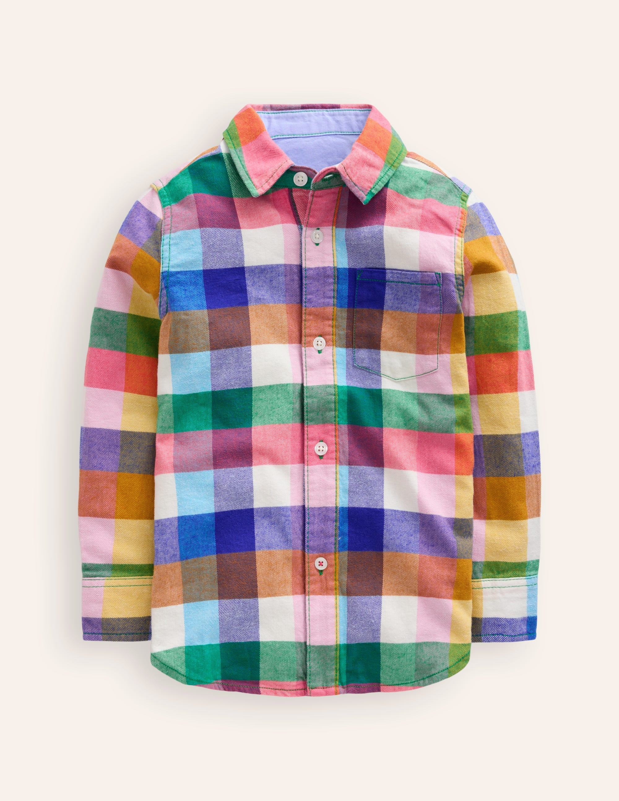 Cosy Cotton Check Shirt-Multi Gingham - Image 1