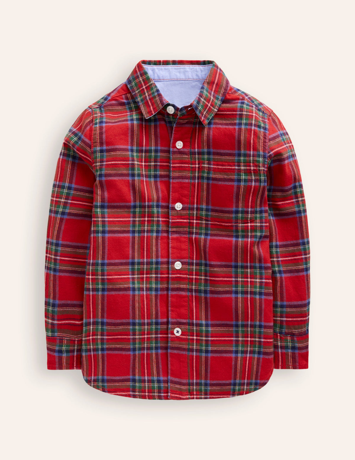 Cotton Check Shirt-Red Check - Image 1