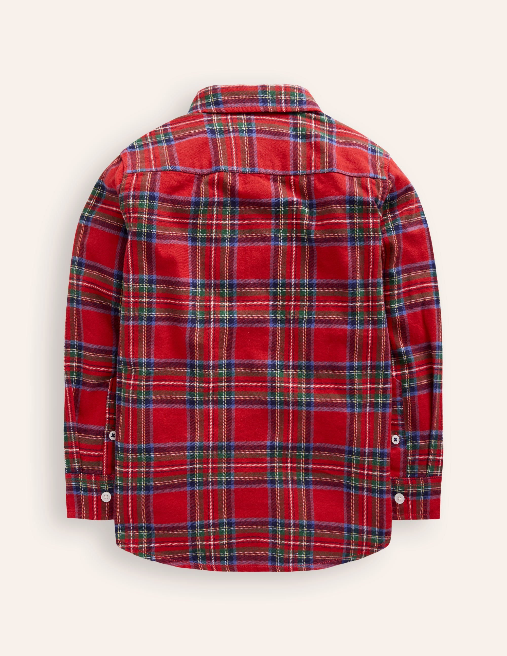 Cotton Check Shirt-Red Check - Image 2