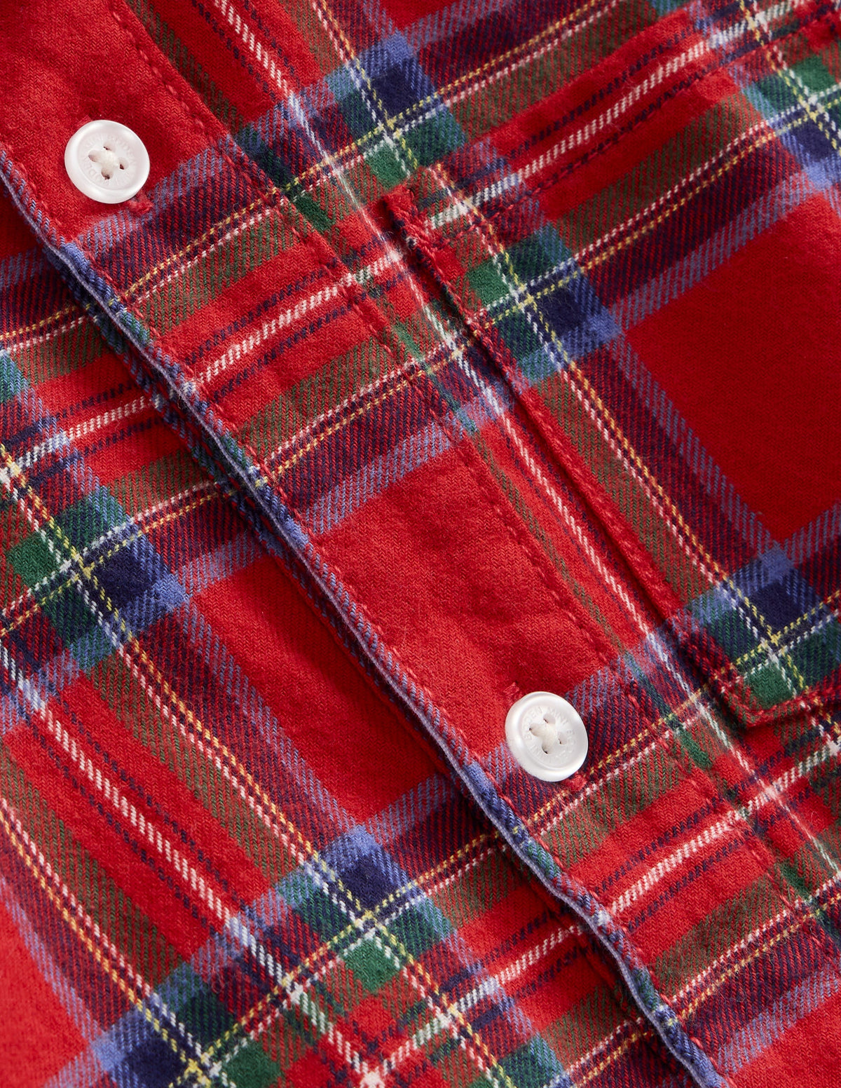 Cotton Check Shirt-Red Check - Image 3