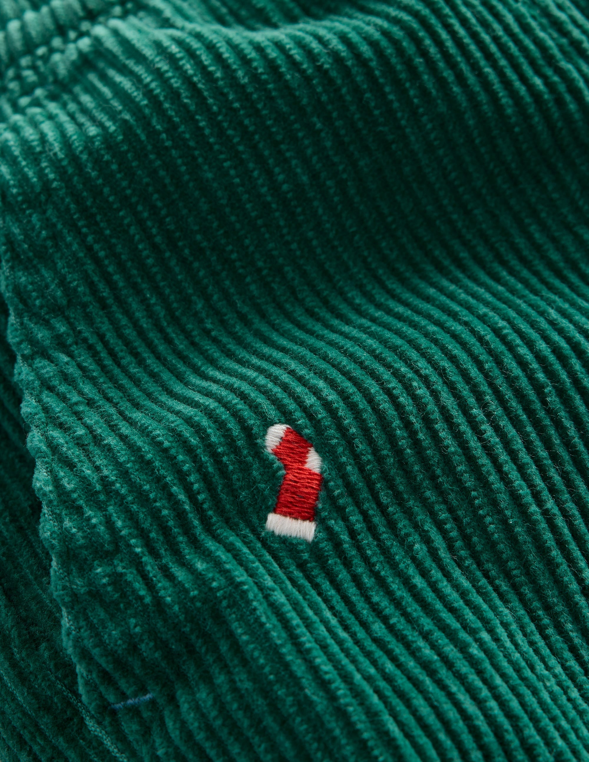 Pull-On Cord Trousers-Festive Embroidery - Image 3