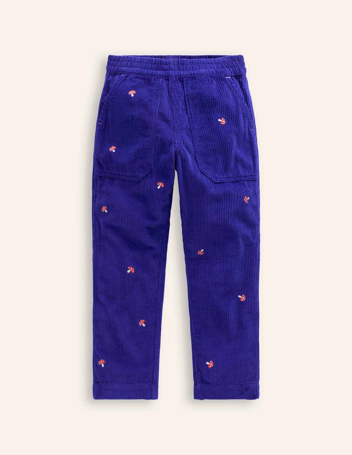 Pull-On Cord Trousers-Sapphire Blue Toadstool