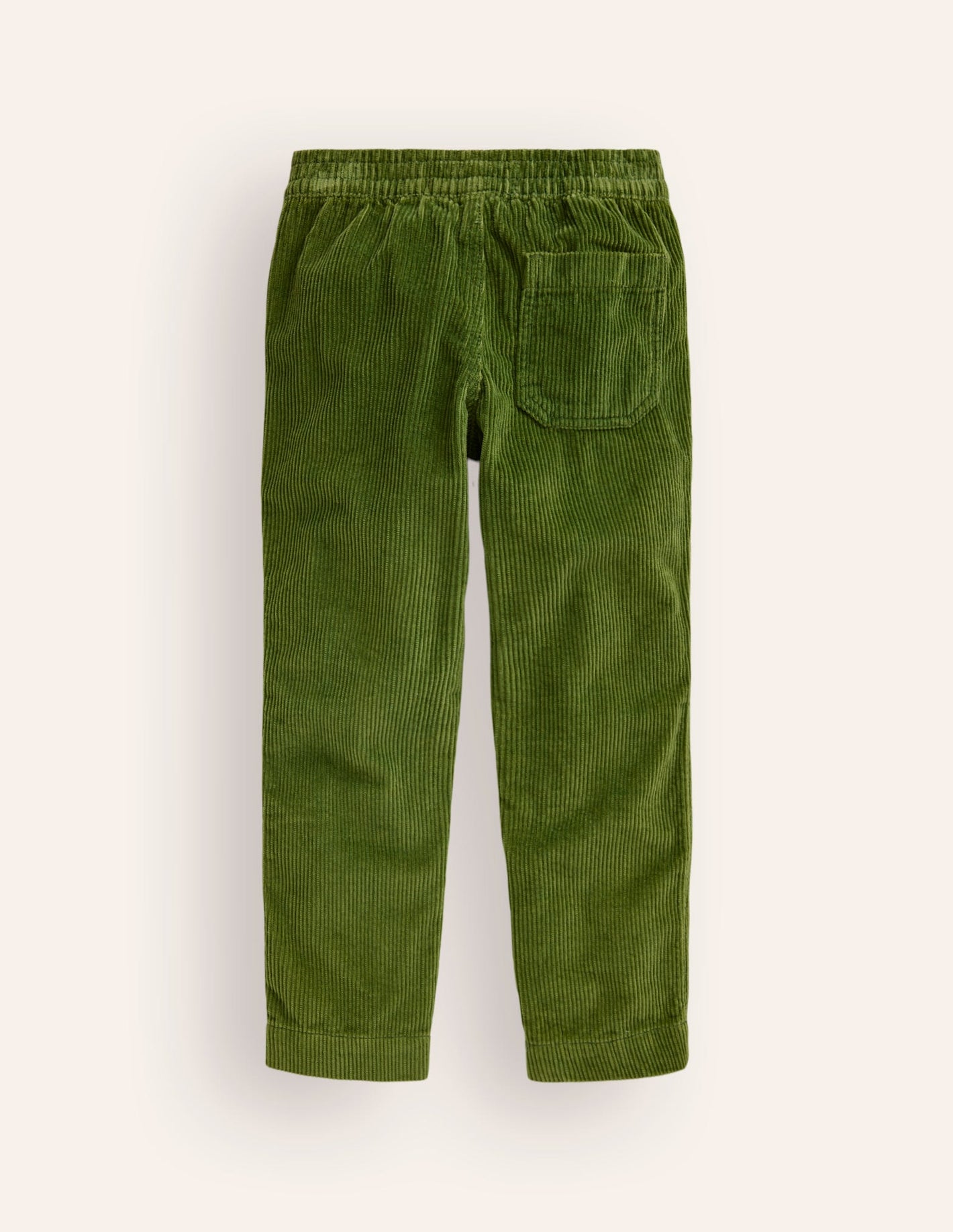 Pull-On Cord Trousers-Leaf Green