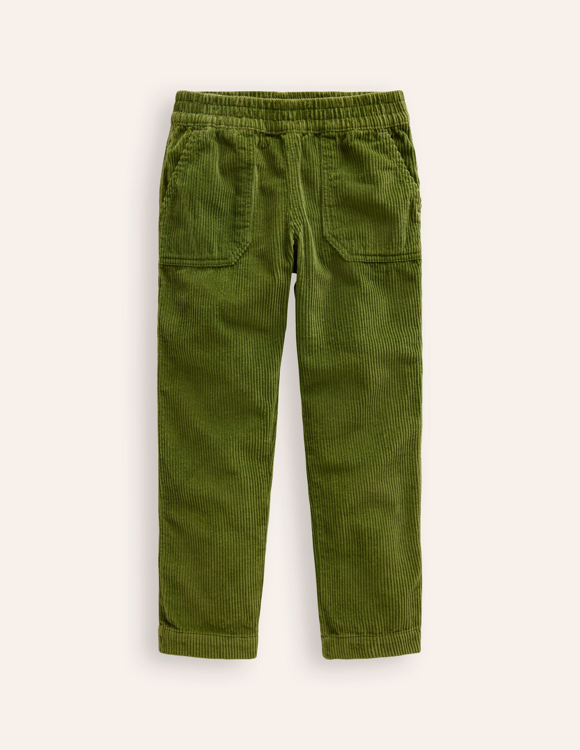 Pull-On Cord Trousers-Leaf Green - Image 1