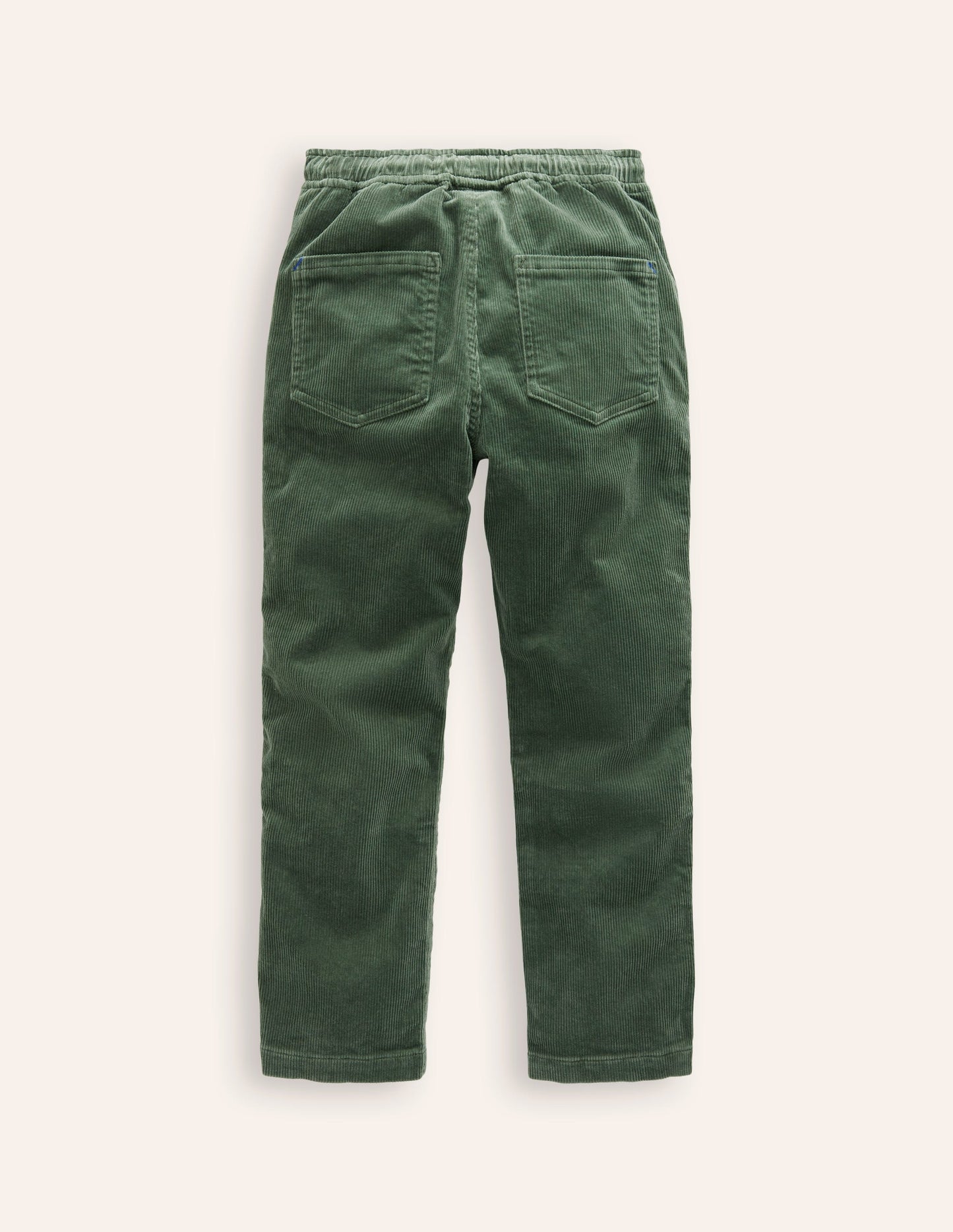 Slim Pull On Trousers-Bottle Green