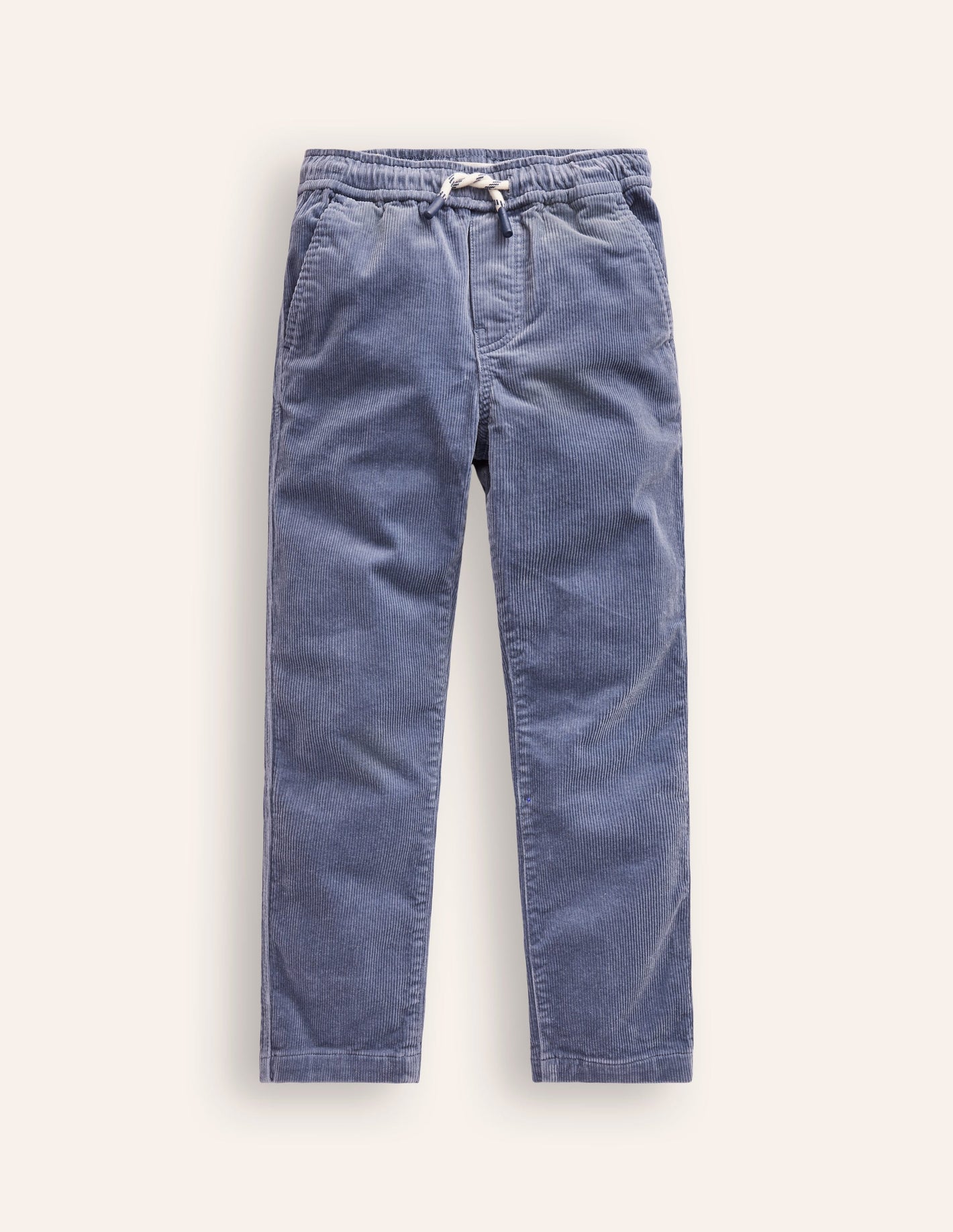 Slim Pull-On Trousers-Ash Grey Cord