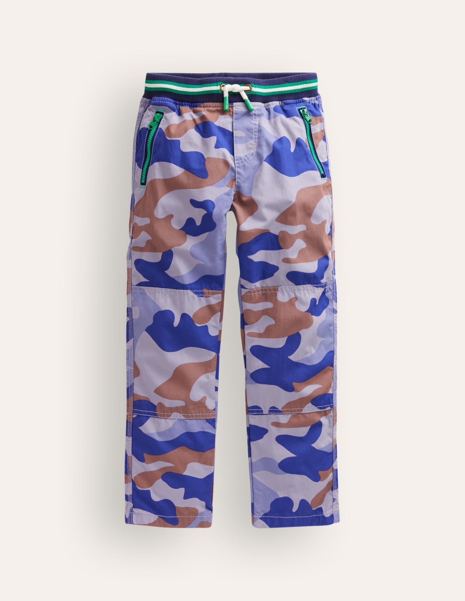 Cosy Lined Trousers-Blue Camo - Image 1