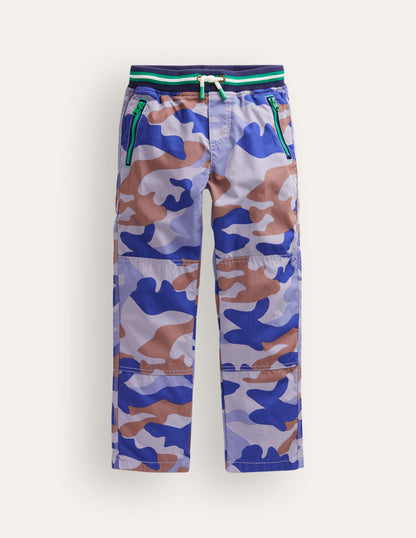 Cosy Lined Trousers-Blue Camo