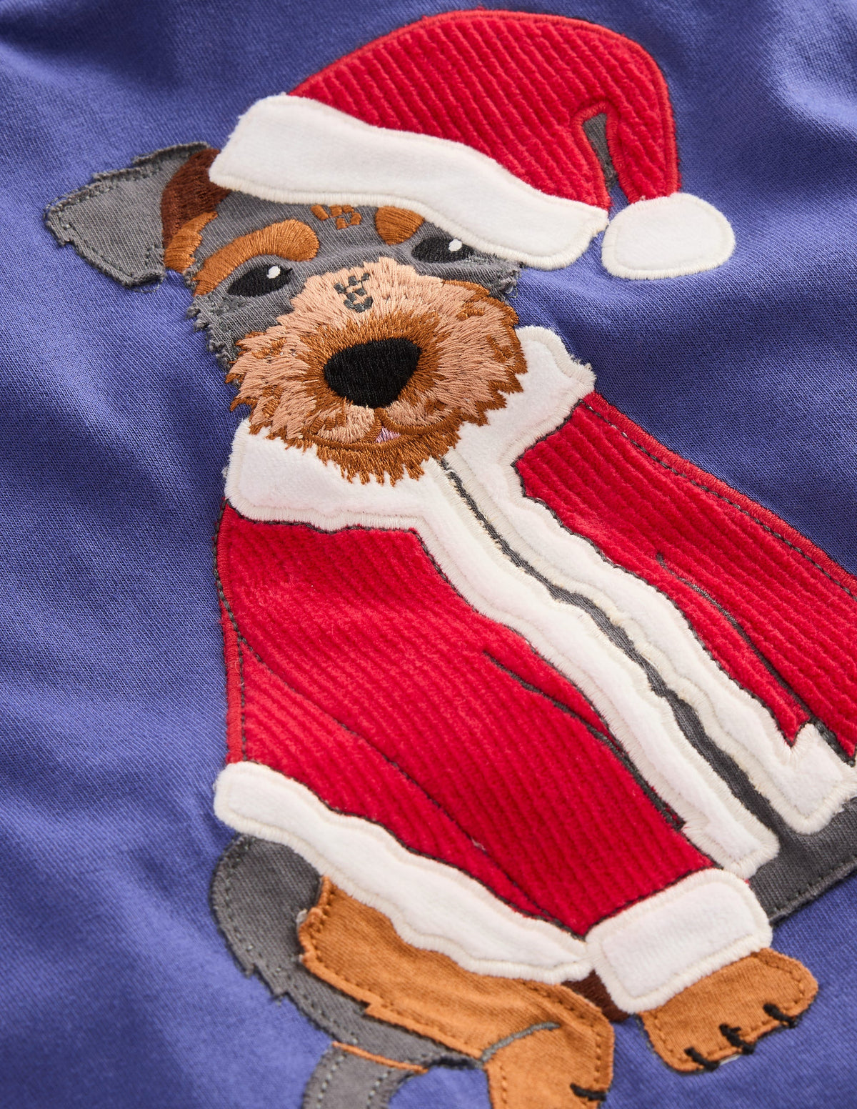 Applique Mock Sleeve T-Shirt-Bluejay Janet - Image 3