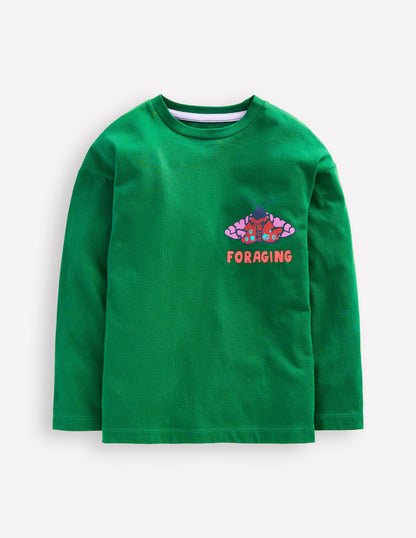 Educational T-Shirt -Jewel Green Autumn Foraging