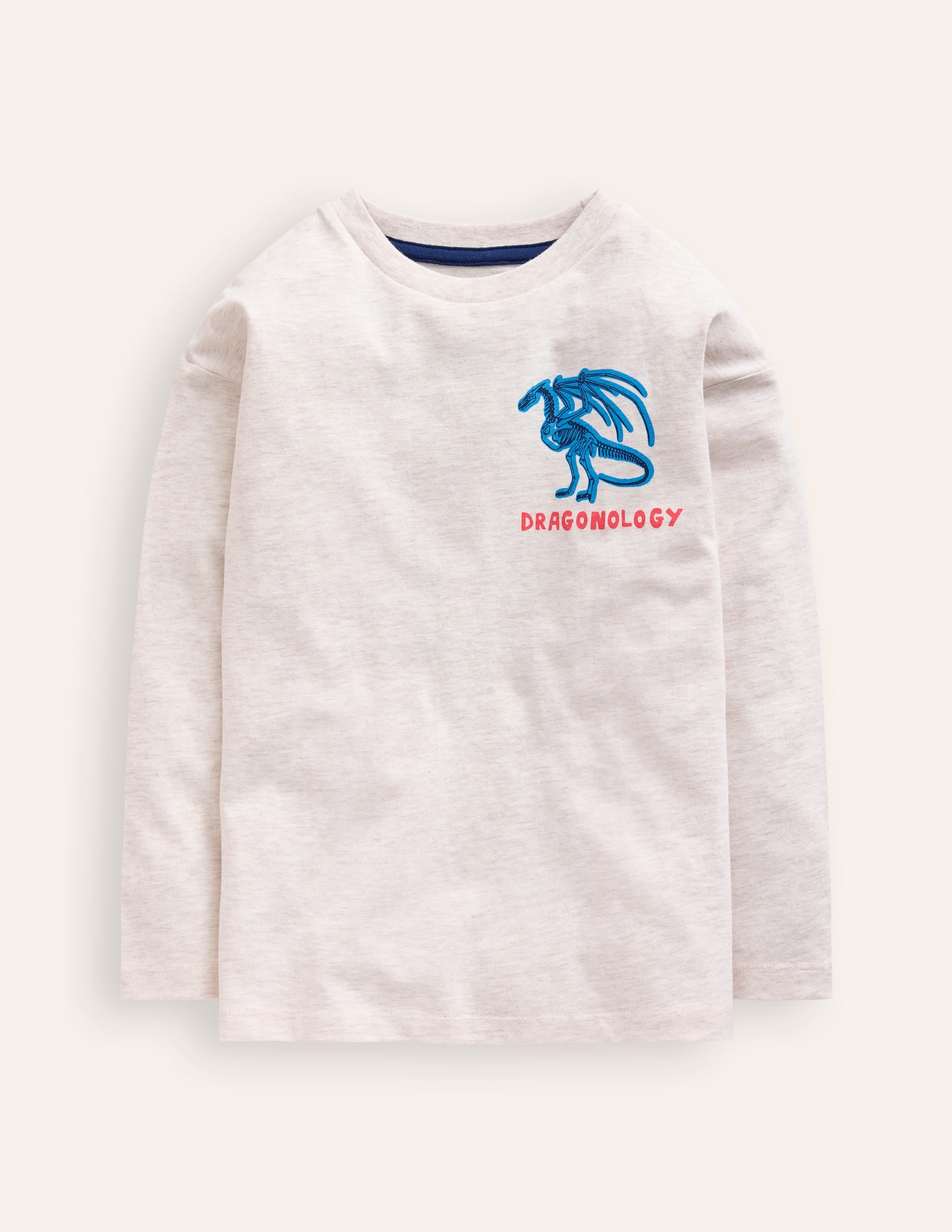 Educational T-Shirt-Oatmeal Marl Dragons - Image 1