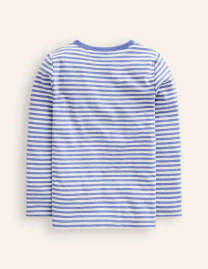 Cosy Brushed Top-Ivory/Bluejay-2