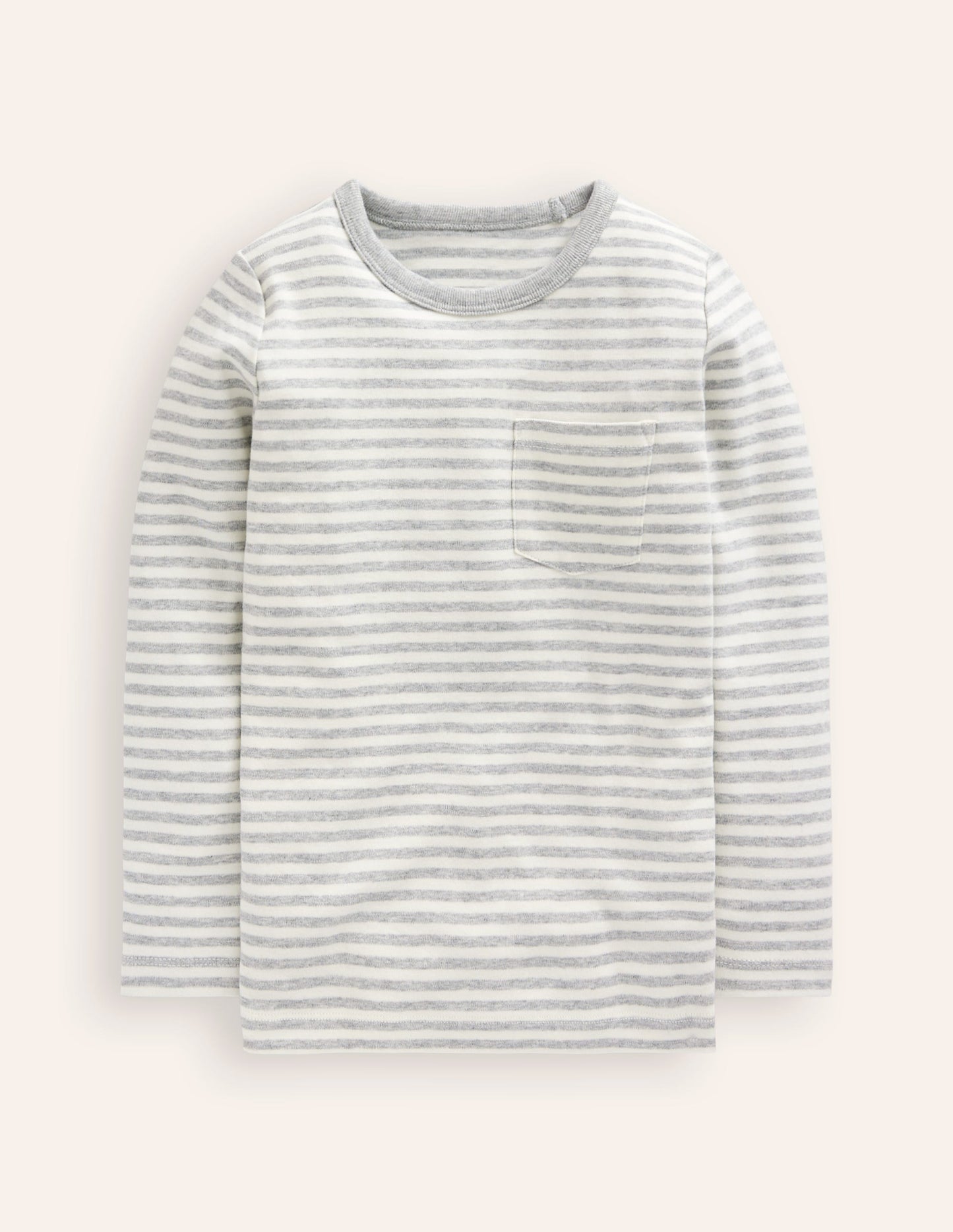 Cosy Brushed Top-Grey/Ivory