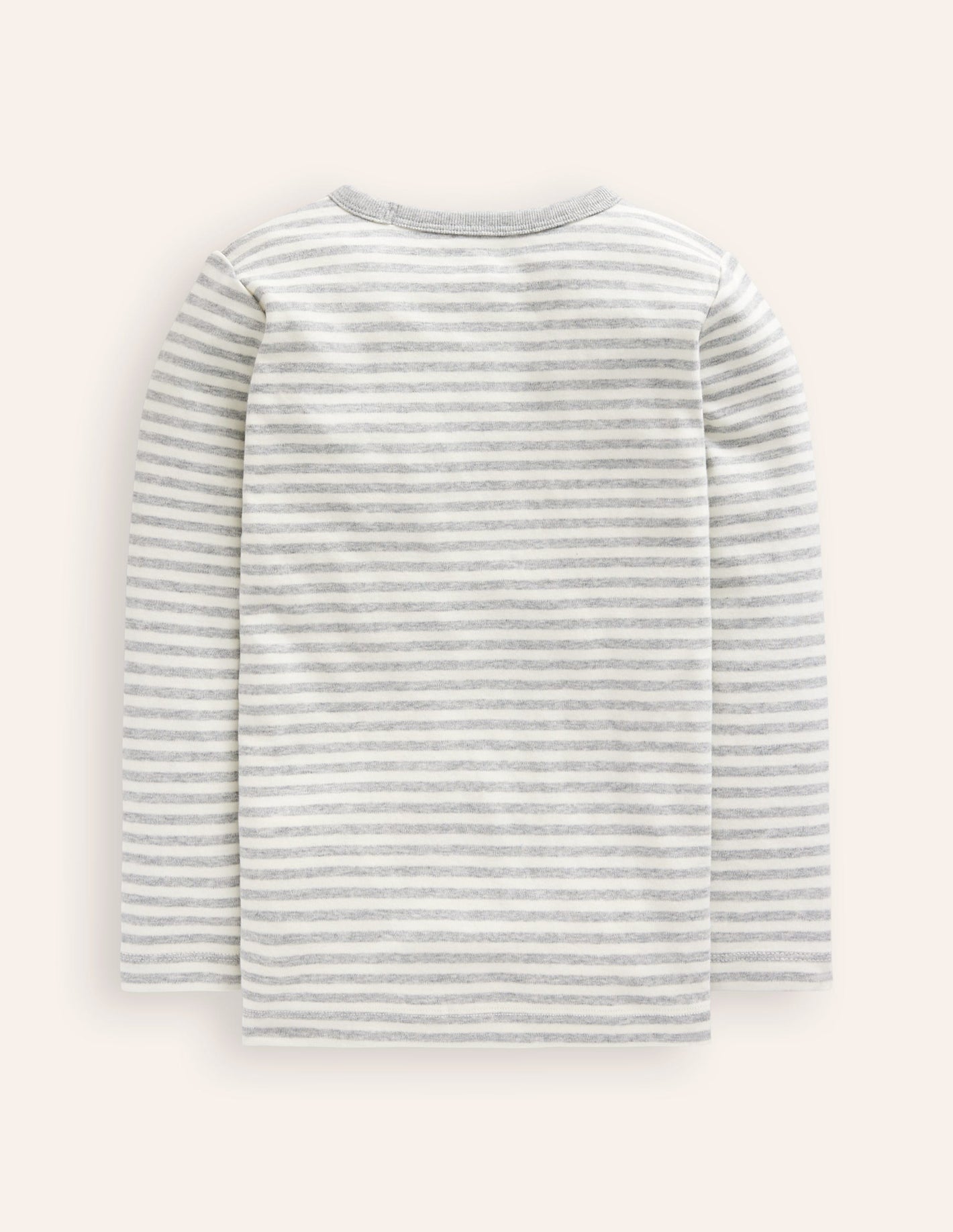 Cosy Brushed Top-Grey/Ivory