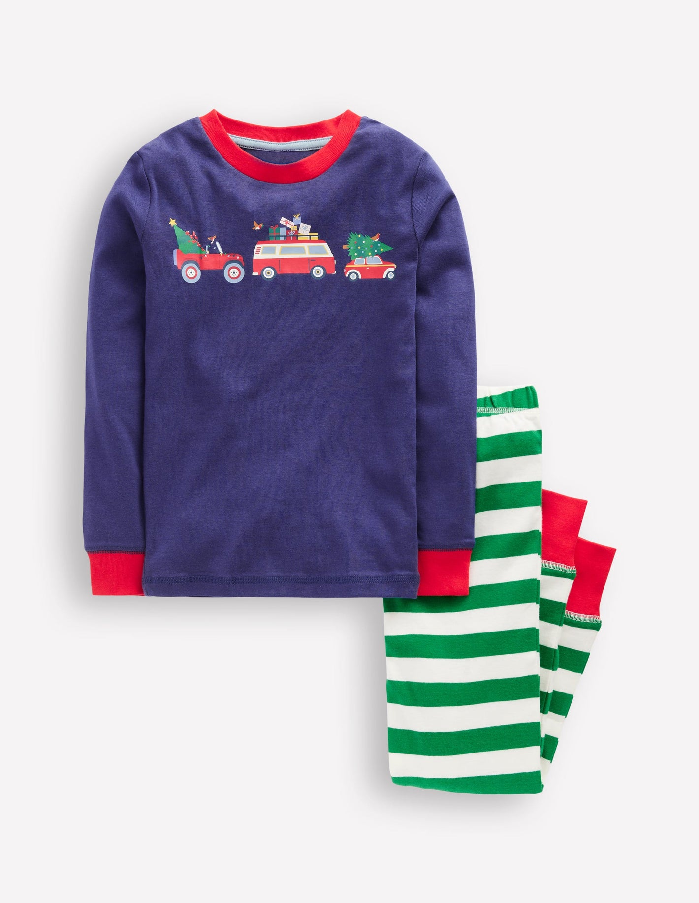 Snug Long John Pyjamas-Christmas Cars