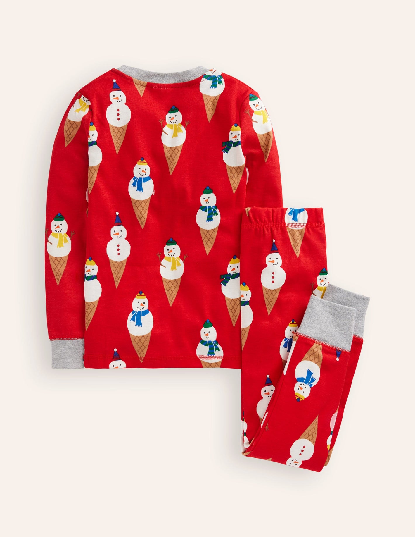 Snug Glow-In-The-Dark Pyjamas-Poppy Red Snow Cones