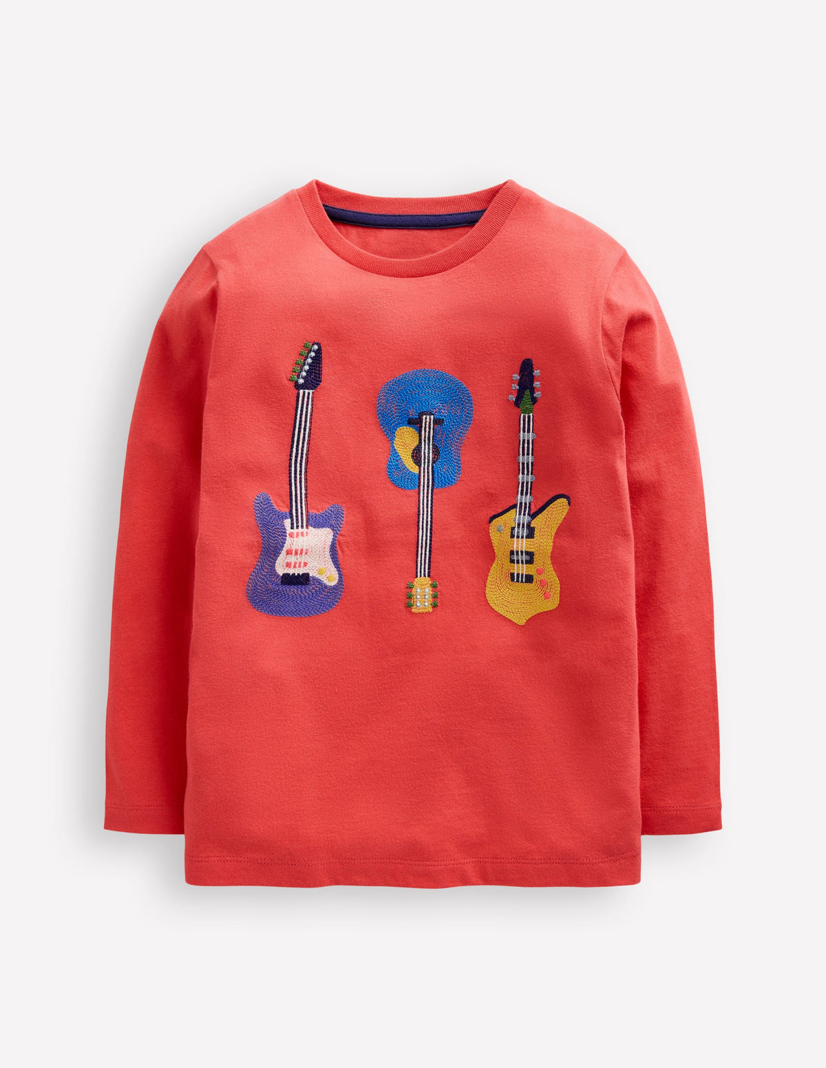 Superstitch Logo LS T-Shirt-Jam Red Guitar-1