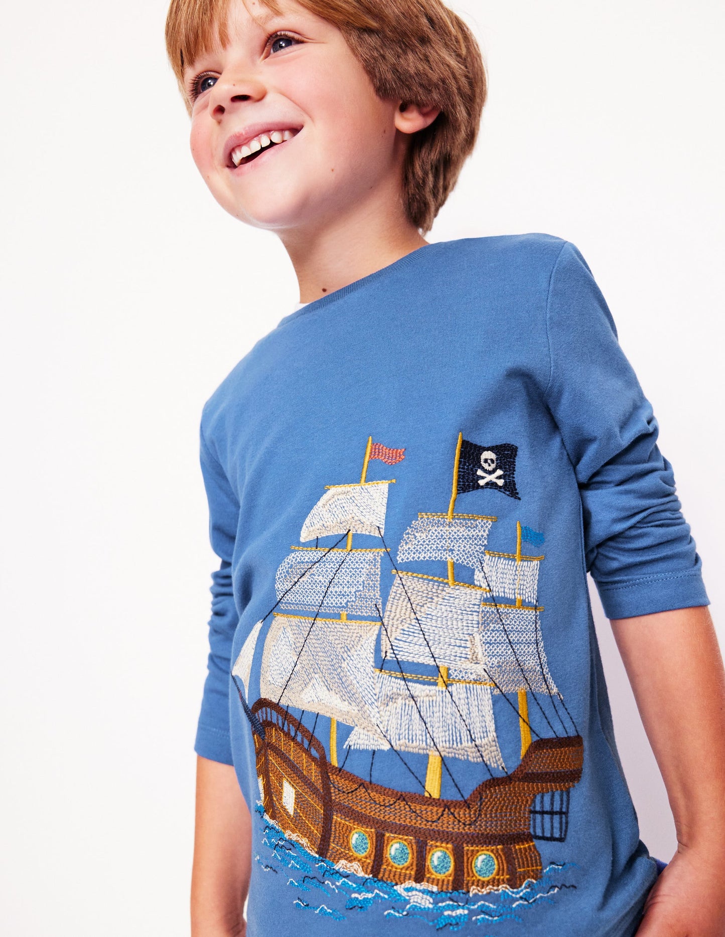 Superstitch T-shirt-Bluejay Pirate ship