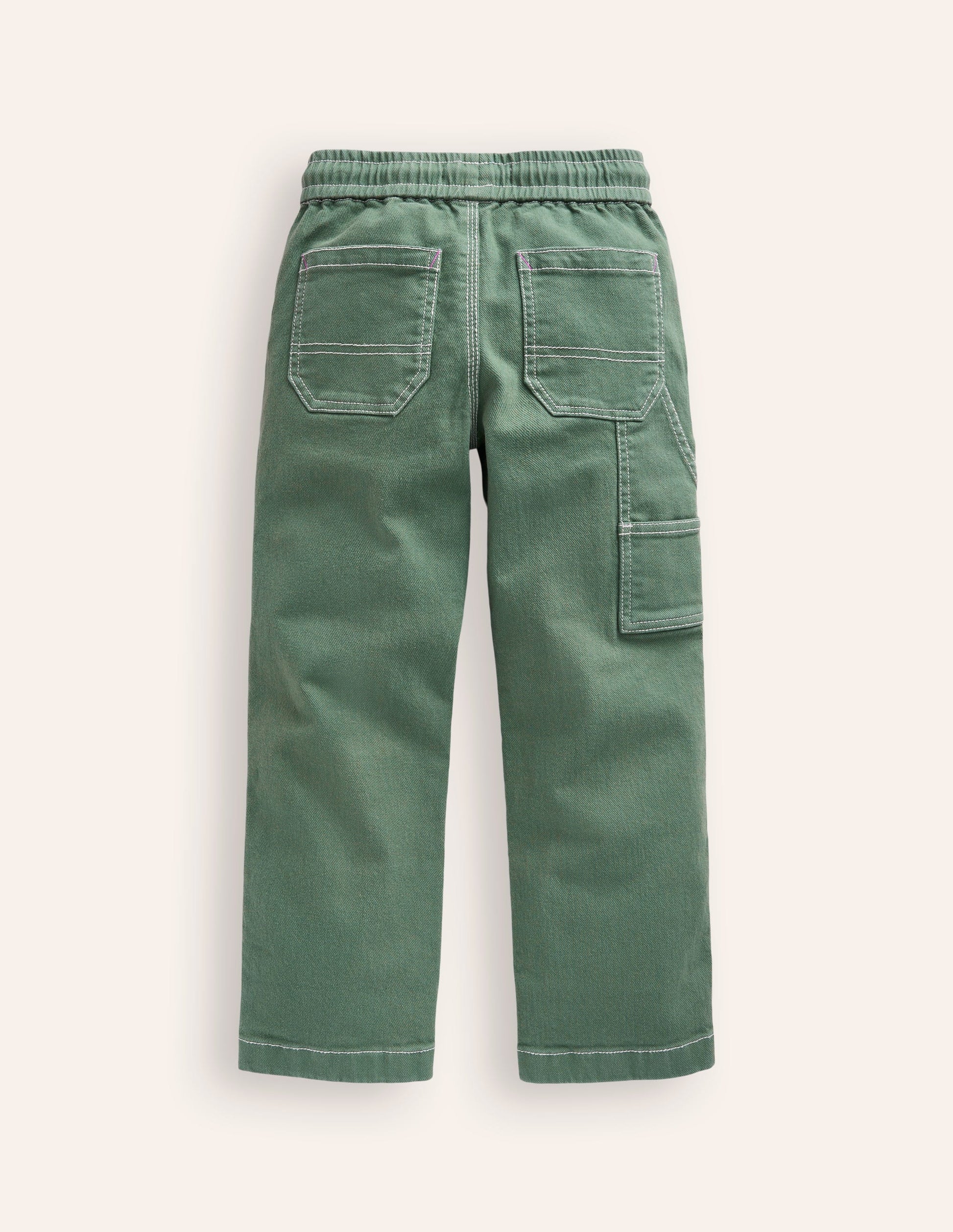 Pull-On Pocket Trousers-Spruce Green-2