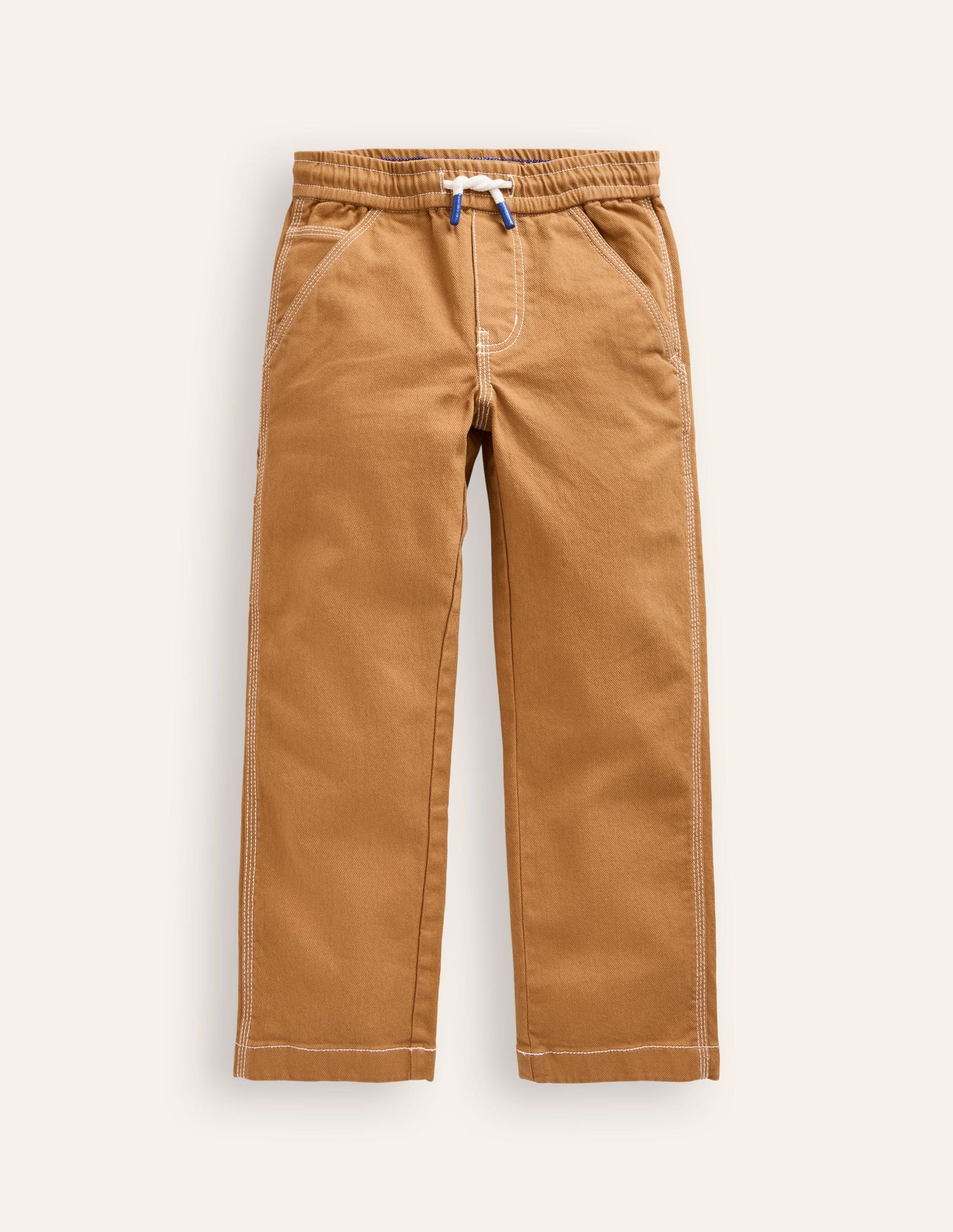 Pull-On Pocket Trousers-Butterscotch Brown