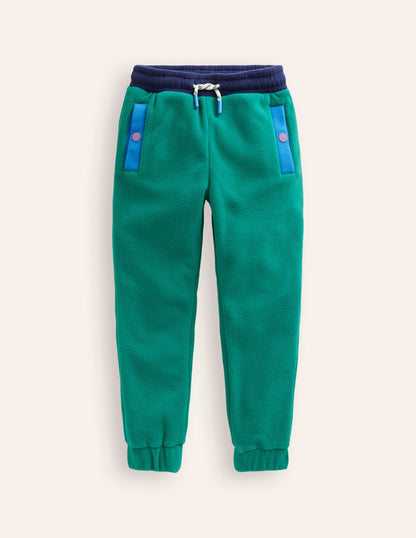 Cosy Fleece Joggers-Jewel Green Multi