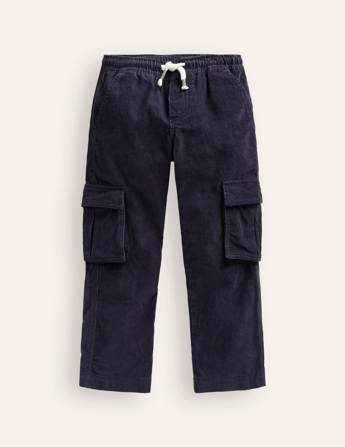 Pull-On Cord Cargo Trousers-French Navy - Image 1