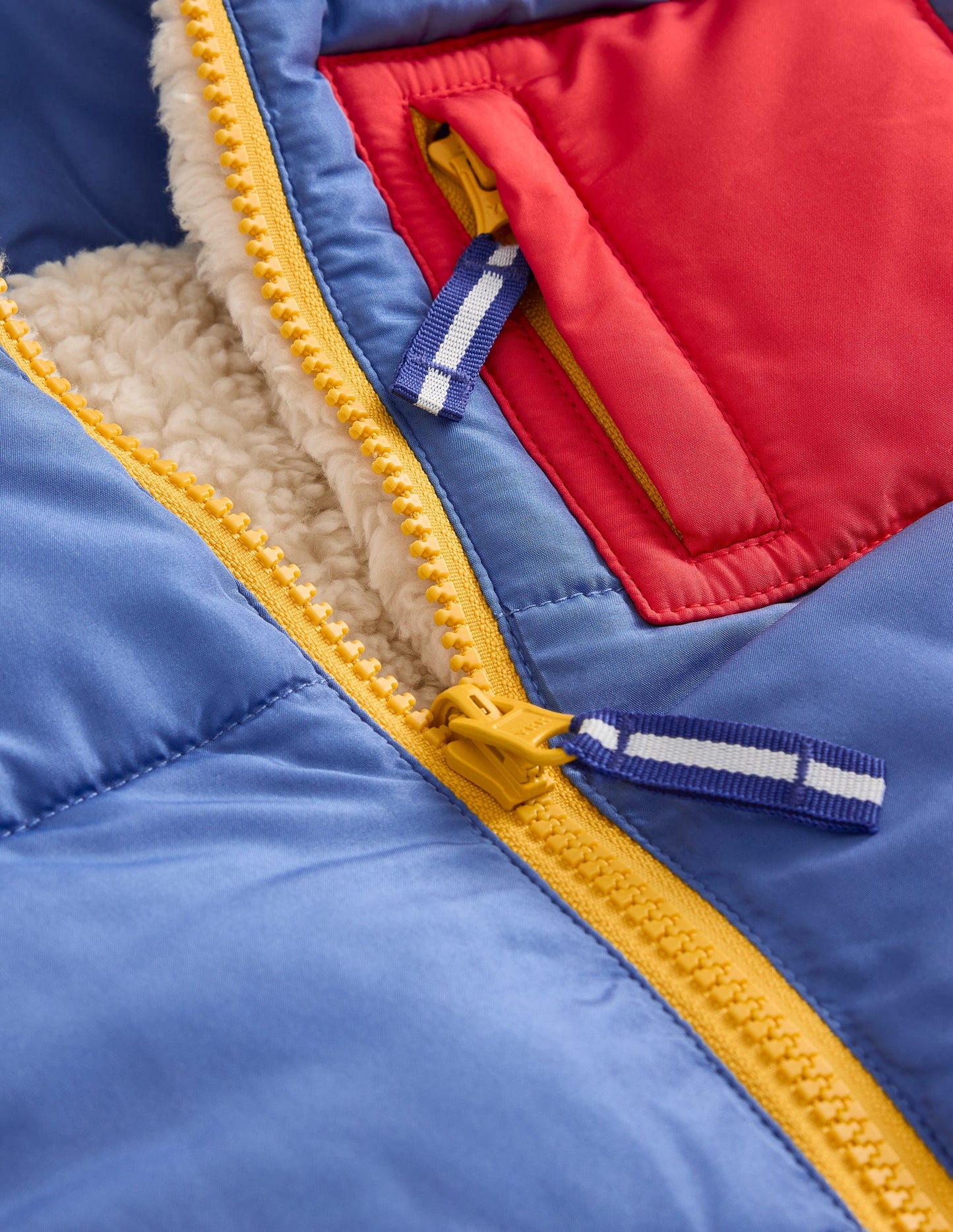 Reversible Cosy Borg Coat-Bluejay