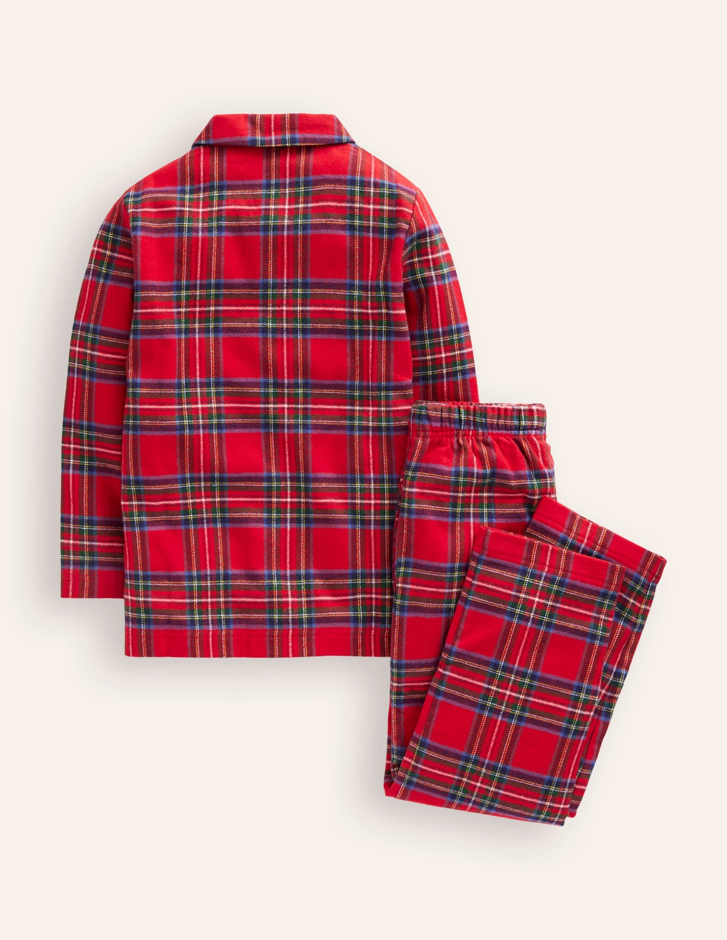 Woven Pyjamas Set-Red Check