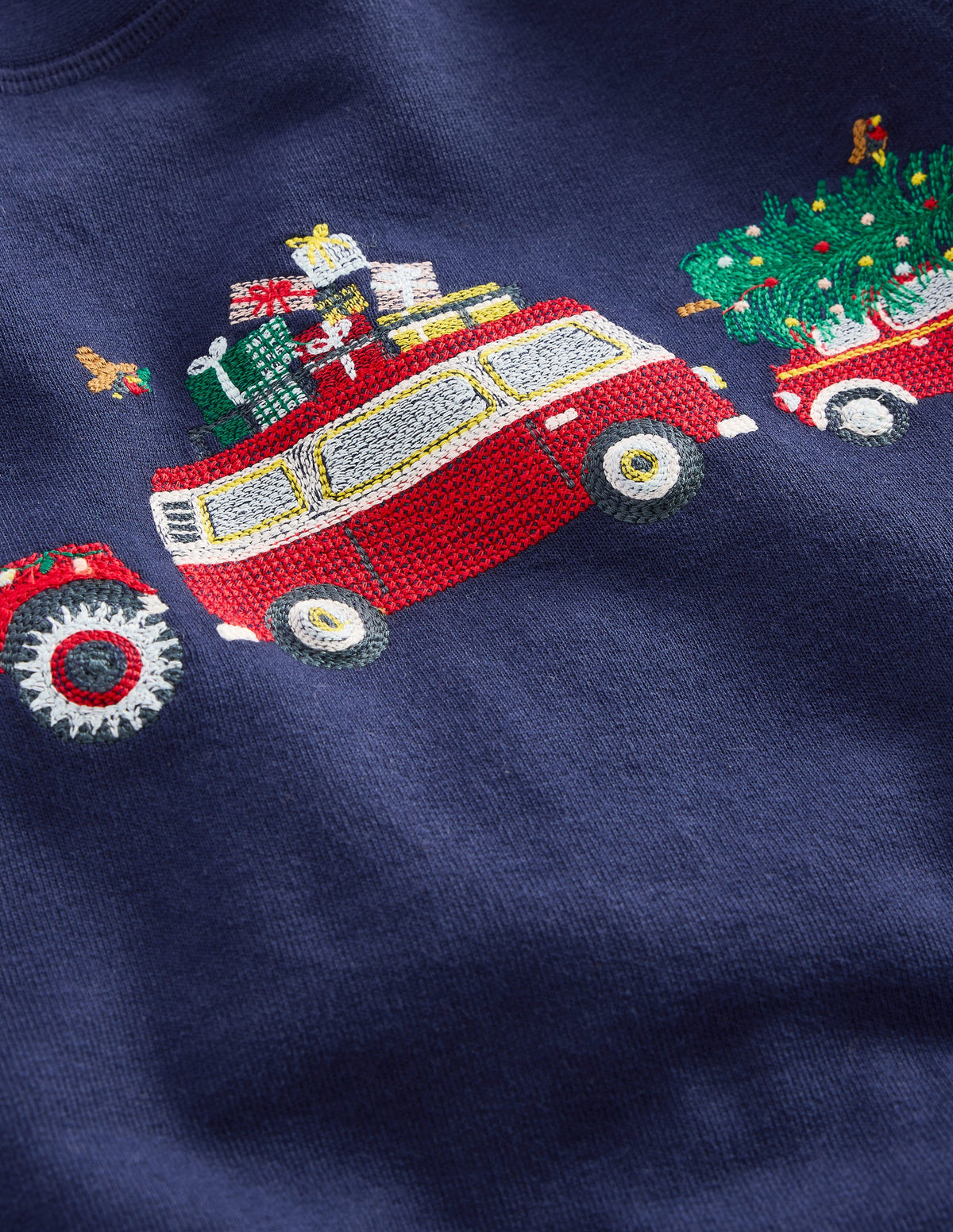 Cosy Festive Sweatshirt-College Navy Cars - Image 3