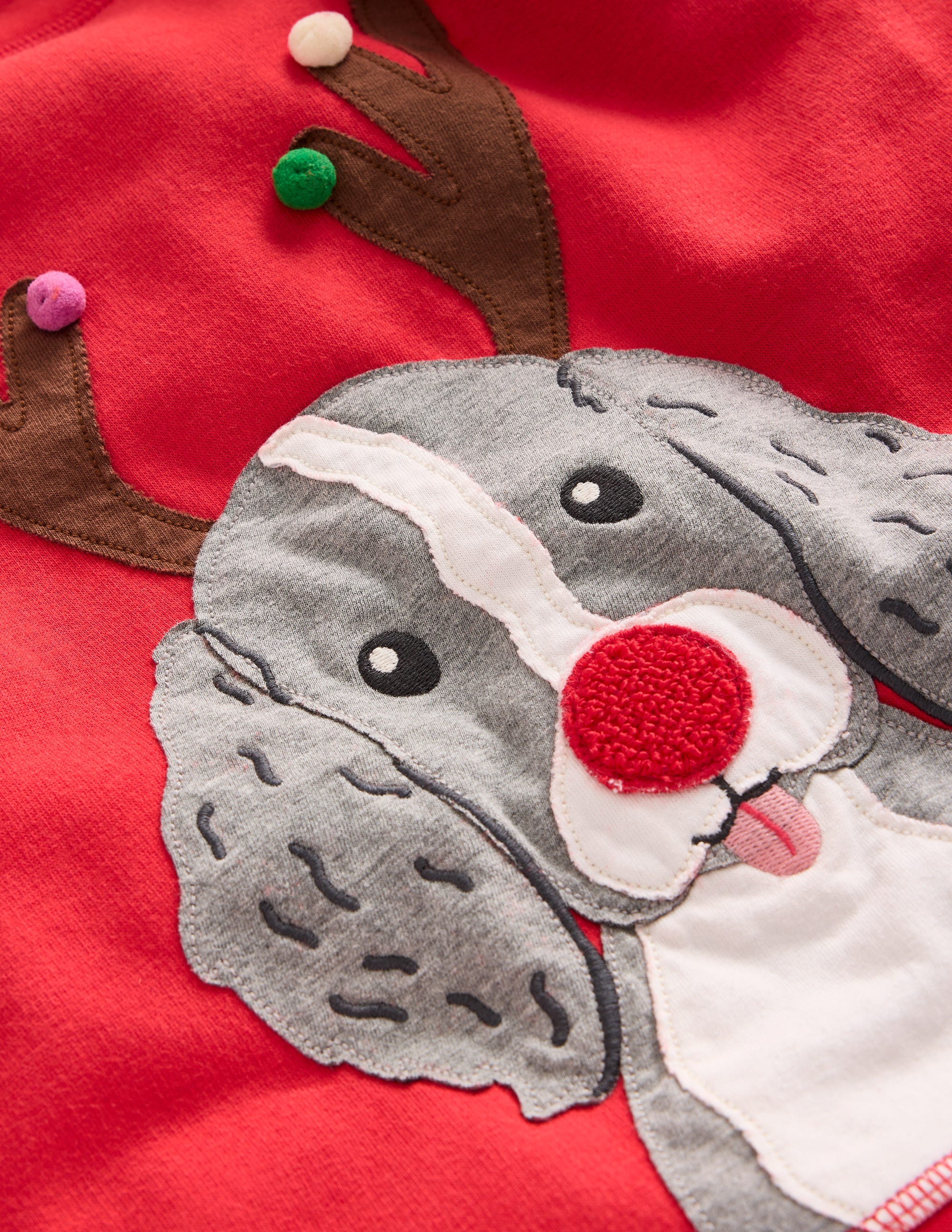 Cosy Festive Sweatshirt-Poppy Red Dog - Image 3